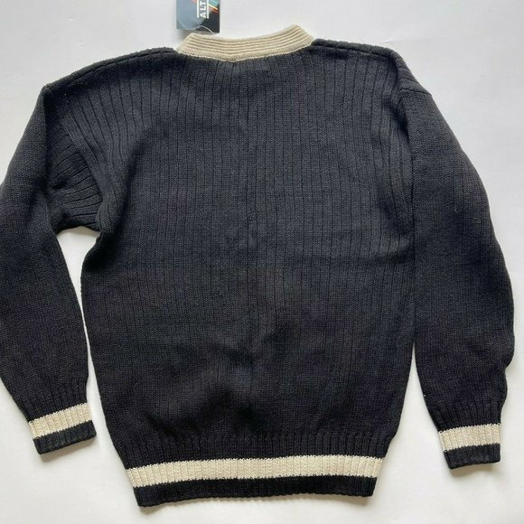 Vintage Deadstock Altitude Polo Rugby  Knit Sweater Women’s M Crest Navy Cream - Picture 3 of 7